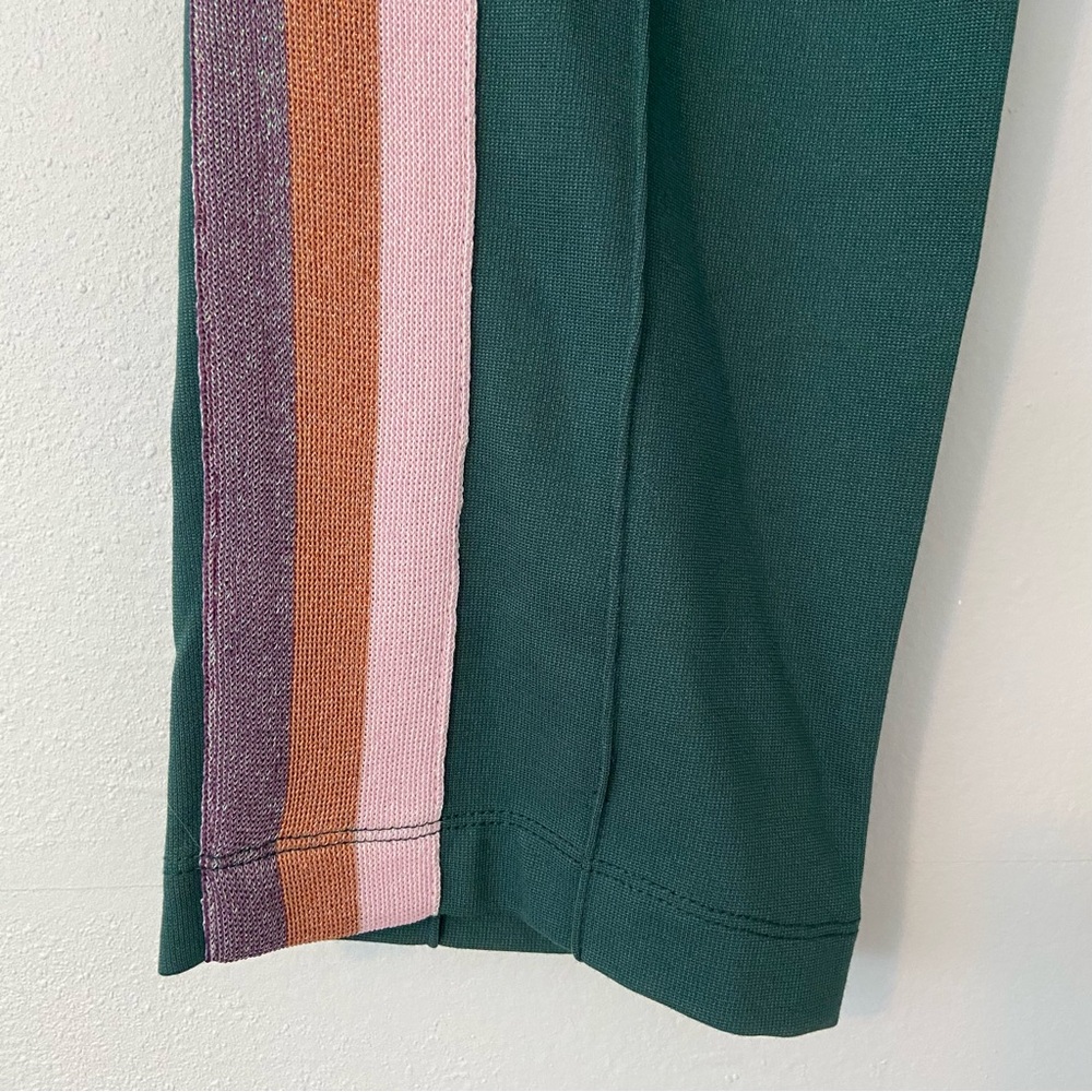 NWT Spiritual Gangster Classic Cropped Jade Green Track Pants with Stripes - Picture 9 of 13